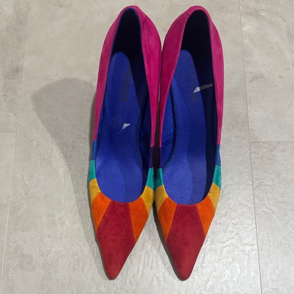Jeffrey Campbell Women's Marveil Pride Rainbow Pointed Toe Pump Sz US 9.5 - Picture 2 of 12
